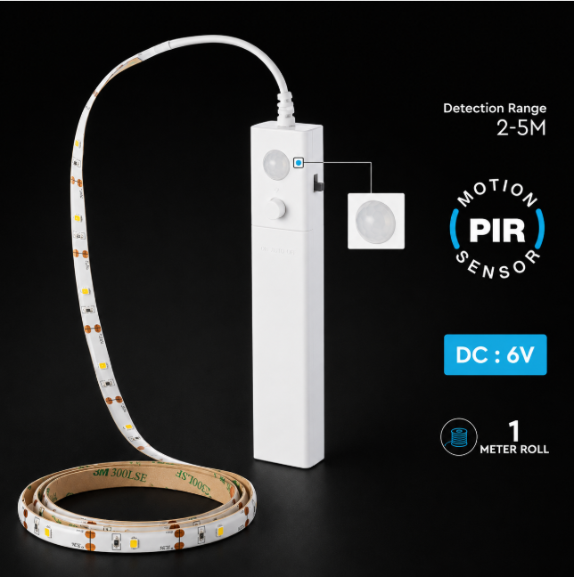 Luz LED com Deteção de Movimento