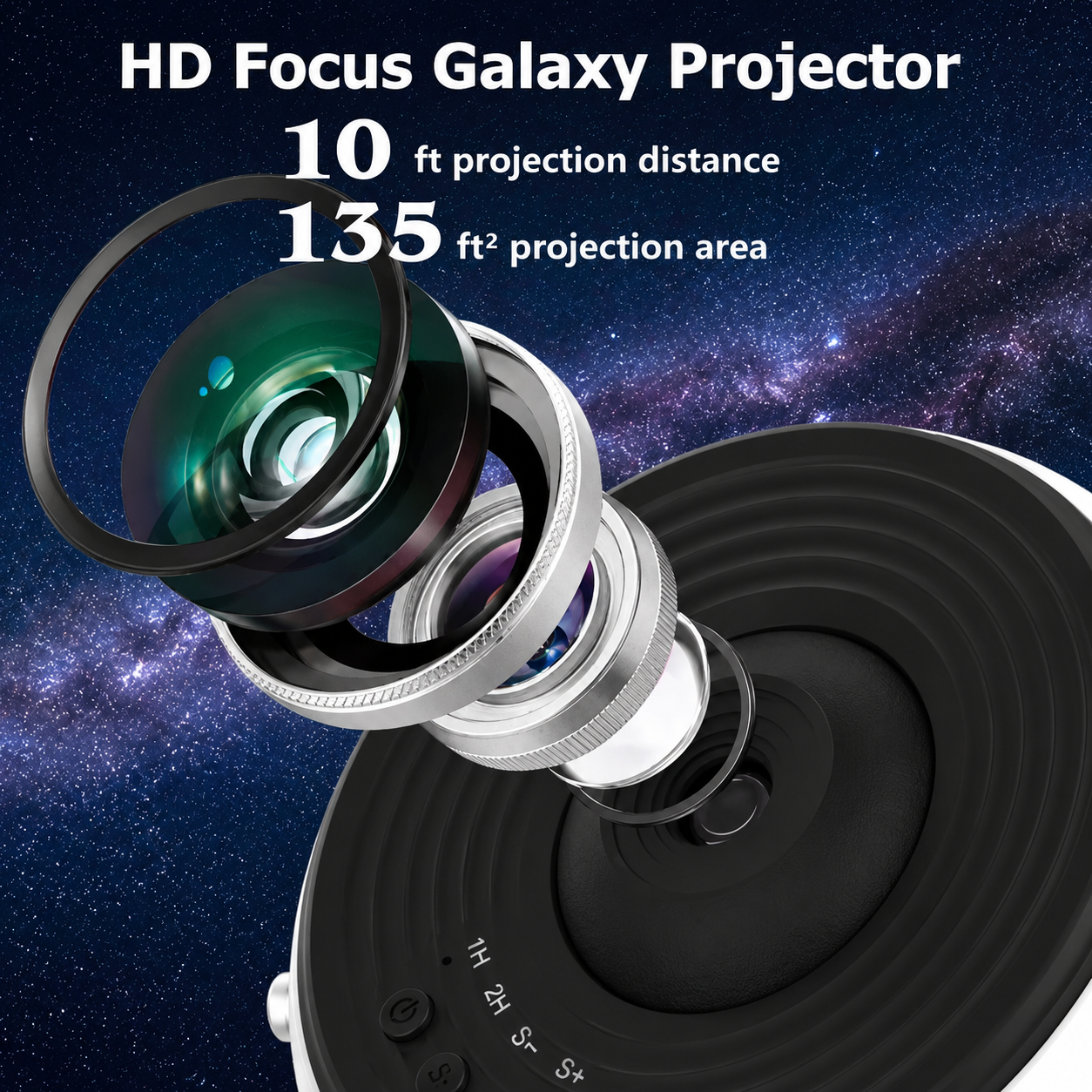 🌌 Projetor Galáxia Premium™ | 12 Projeções Espaciais HD